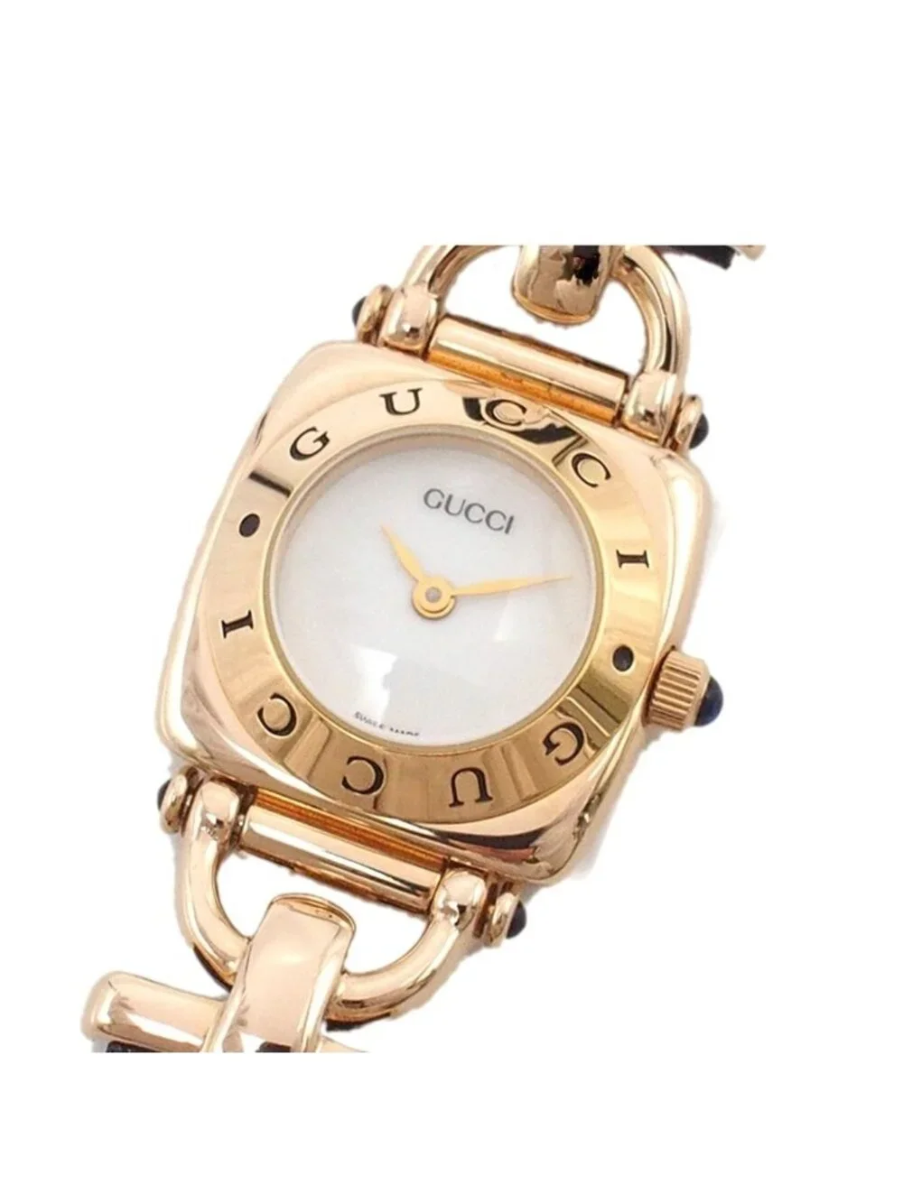 Gucci Horsebit White Leather Watch Quartz